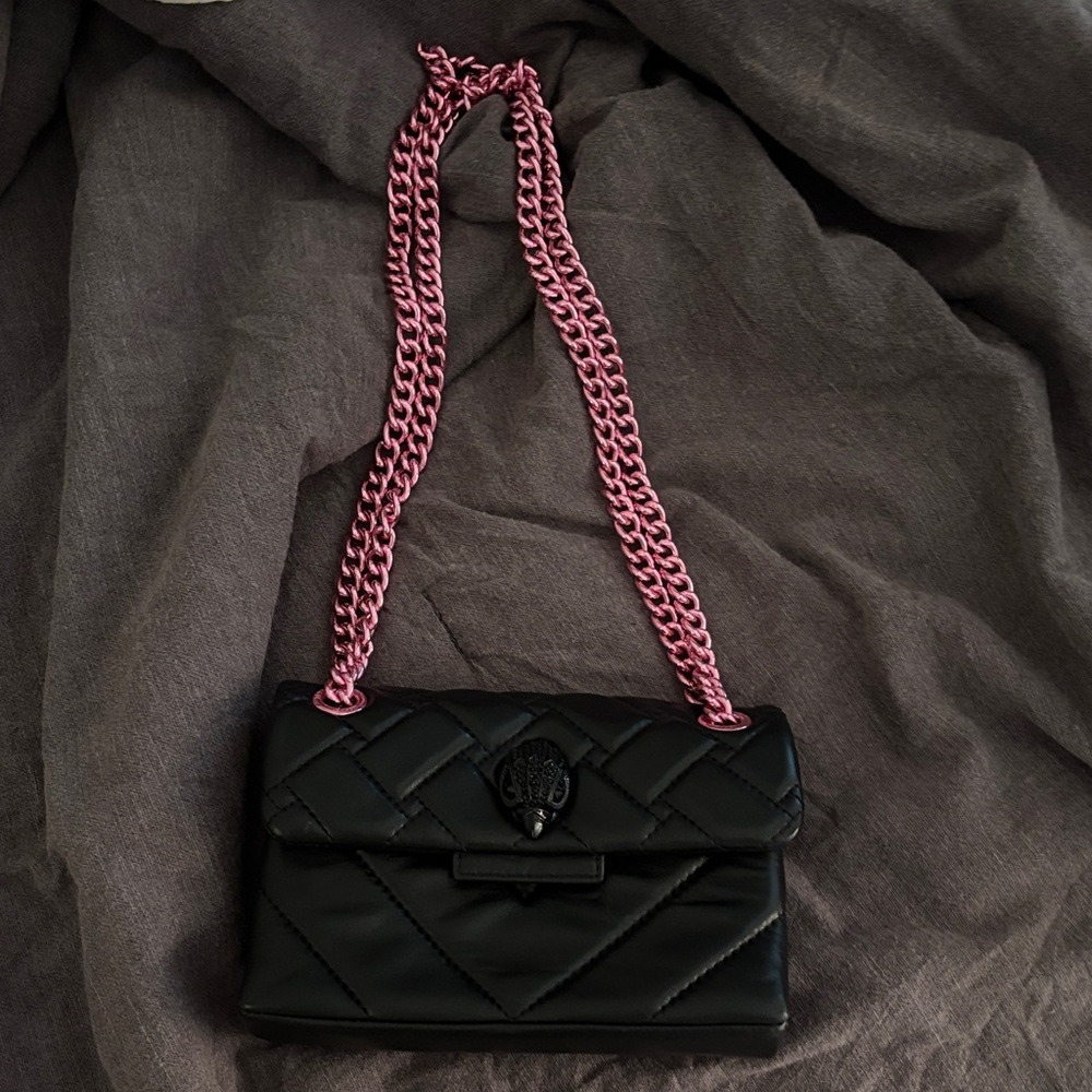 Kurt Geiger London Mini Kingston Bag w/ pink chains & accents